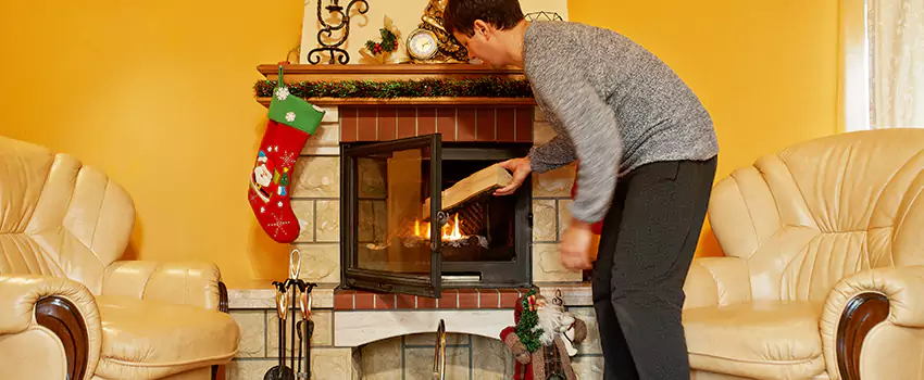Rusted Metal Fireplace Restoration in Broken Arrow, Oklahoma